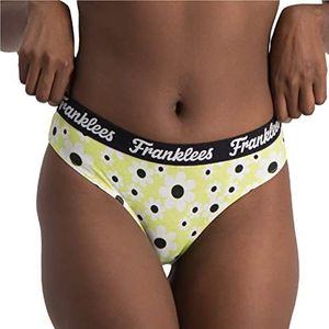 Franklees Dames Bikini Korte Boom Kapow Stijl Ondergoed, Retro Madeliefjes, XS