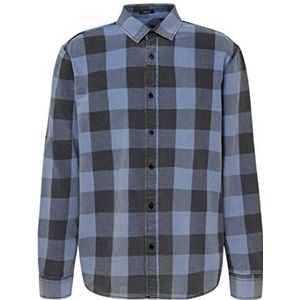Mavi Heren Check Shirt hemd, blauw, S, blauw, S
