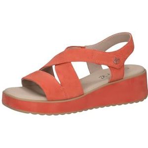 Caprice Dames 9-28305-44 platte sandalen, oranje suède, 41 EU, Oranje suède., 41 EU