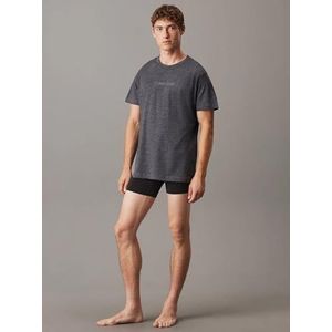 Calvin Klein T-shirt met korte mouwen voor heren, Grijs (Donker Grijs Heather), XL