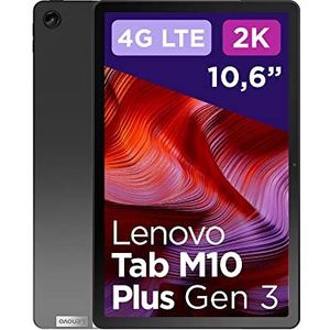 Lenovo Tab M10 Plus derde generatie, 10,6 ,2K-scherm - (MediaTek Helio G80-processor, WI-FI, 4 GB RAM, 64 GB geheugen, Android 12) - Stormgrijs, exclusief voor Amazon met voeding