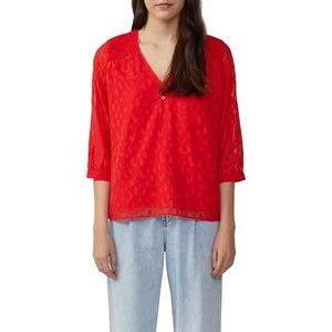 s.Oliver - Blouse - Rood - Wijde Blouse - Driekwart Mouw