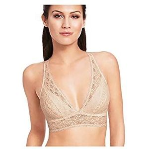 Wacoal Women's Halo Lace Soft Cup Bralette, Naturally Nude, 40