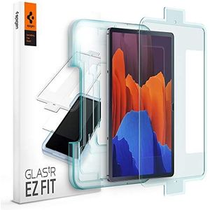 Spigen Glas.tR EZ Fit Screenprotector compatibel met Samsung Galaxy Tab S8 Plus, Galaxy Tab S7 Plus, 12.4 inch, met Sjabloon voor Installatie, Kristalhelder, 9H Gehard Glas
