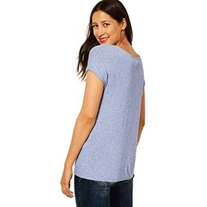 Street One Dames A318495 damesshirt, Cozy Blue Melange, 36, Gezellig Blue Melange, 36