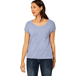 Street One Dames A318495 damesshirt, Cozy Blue Melange, 36, Gezellig Blue Melange, 36