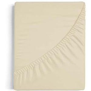 Burrito Blanco Hoeslaken A7, hoeslaken voor bedden 90 x 190/200 cm, katoen en polyester, eenpersoonsbed 90 cm, beige