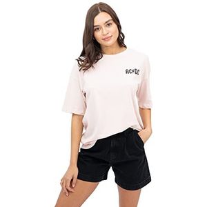 AC/DC Dames 1984 Rock Tour T-shirt, roze, klein