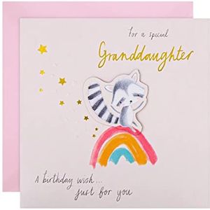 Hallmark Verjaardagskaart voor kleindochter - Cute Rainbow Wish Design