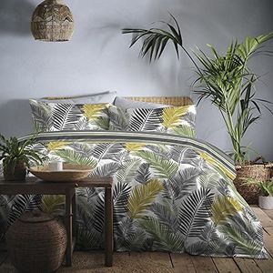 Fusion - Tropical - Onderhoudsvriendelijke dekbedovertrekset - Tweepersoonsbed in oker, TROOC21PTU