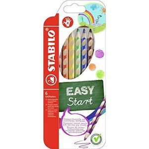 Ergonomisch kleurpotlood voor rechtshandigen - STABILO EASYcolors - 6 stuks - met 6 verschillende kleuren