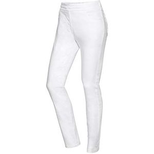 BP 1767-311-0021-28n Stretchstof nauwsluitende shape fit broek voor vrouwen, 65% katoen, 30% polyester/5% elastaan, wit, 28n grootte