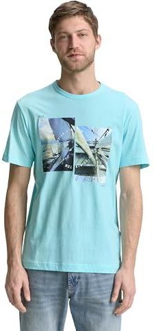 TOM TAILOR Shirt  blauw / turquoise / groen / zwart