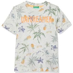 United Colors of Benetton Jongens T-shirt Pullunder, grijs (Grigio Melange All/Over 97N)., Eén maat