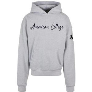 AMERICAN COLLEGE USA Sweatshirt met capuchon voor heren, grijs gemengd, XXL