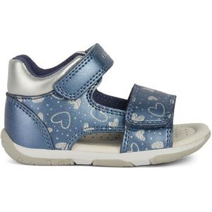 Geox B sandaal Tapuz Girl baby-meisjes sandaal, sky silver, 21 EU