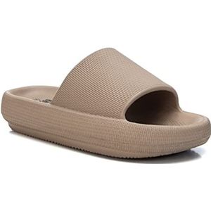 XTI 44489 Platte sandalen voor dames, Taupe, 41 EU