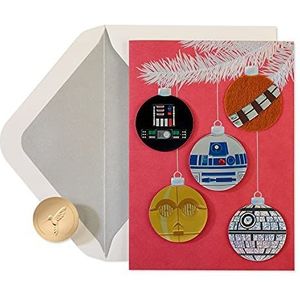 Papyrus Kerstkaarten Boxed, Glittervrije Star Wars Vakantie Ornamenten (8-Count), 6139142