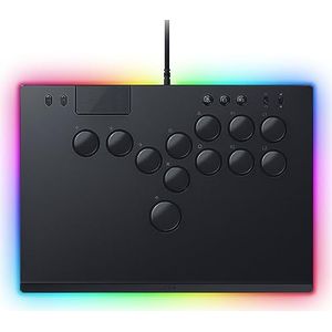 Razer Kitsune - Optische arcadecontroller met knoppen voor PS5 en pc (Nauwkeurige knopindeling met vier bewegingsrichtingen, Lage lineaire optische switches van Razer, Dun en draagbaar ontwerp) Zwart