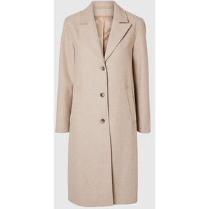 SELECTED FEMME Dames SLFNEW ALMA WOOL COAT NOOS jas, sandshell/detail: gemêleerd, 40, Sandshell/detail: gemêleerd, 40