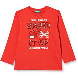 United Colors of Benetton T-Shirt M/L 3VR5G103X lang shirt, donkerrood 29L, 82 kinderen