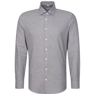 Seidensticker Herenoverhemd met lange mouwen, slim fit, donkerblauw, 39