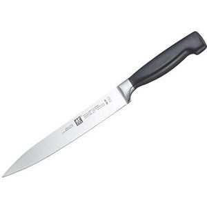 ZWILLING Vleesmes met vier sterren 20 cm, roestvrij speciaal staal, ergonomische kunststof handgreep, zwart