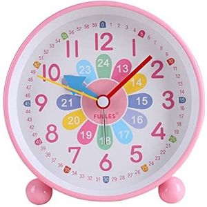 KIPIDA Digitale kinderwekker, wekker, zonder tikken, leerwekker, leerklok, wekker, kinderhorloge, geruisloze snooze, analoge wekker, met nachtlampje, paascadeau voor kinderen, meisjes en jongens