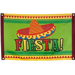 Boland 54405 - vlag Fiesta, afmetingen 60 x 90 cm, polyester, Mexico, banner, wanddecoratie, hangdecoratie, kinderverjaardag, themafeest, carnaval