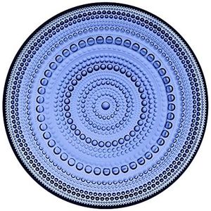 Iittala Kastehelmi bord van glas in de kleur ultramarijnblauw, diameter: 17cm, 1066656, blauw