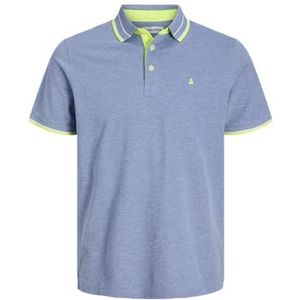 JACK&JONES PLUS Jjepaulos Polo Ss Noos Pls, Bright Cobalt/Detail: neon, 4XL