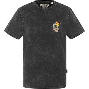 Schott NYC Tsbradyn T-shirt voor heren, Zwart, L