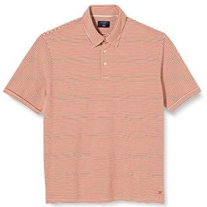 Hackett London Heren Yd Stripe Polo Ss Shirt, Roodhout, M