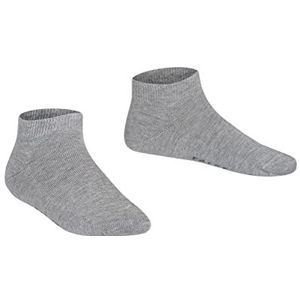 FALKE Uniseks-kind Korte sokken Family K SN Duurzaam Katoen Kort eenkleurig 1 Paar, Grijs (Light Grey 3400) nieuw - milieuvriendelijk, 31-34