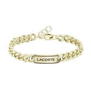 Lacoste Heren DISTRICT Collectie Ketting Armband Geel goud - 2040225, Eén maat, Roestvrij staal, Geen edelsteen