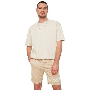 Trendyol Heren regular fit shorts & bermuda casual shorts, beige, medium