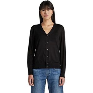 G-STAR RAW Dames Core Knit Cardigan Sweater, Black (dk black D166-6484), S