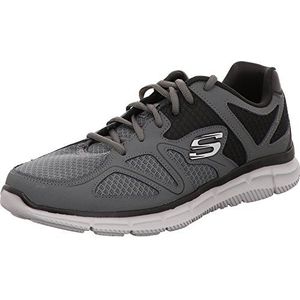 Skechers Verse Flashpoint, Oxford-stof voor heren, Grijs, 45 EU