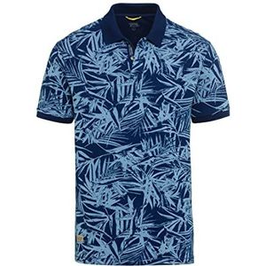 camel active Piqué poloshirt voor heren van puur katoen, blauw, M
