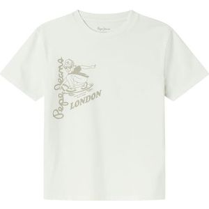 Pepe Jeansvoor jongens. PB503985 Ellis T-shirt wit (10años= 140cm), Casual, Katoen, Korte mouwen, kinderkleding