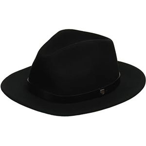 Brixton Fedora Vilten hoed, uniseks, zwart/zwart, XS