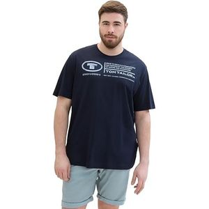 TOM TAILOR Heren T-shirt, 10302, donkerblauw, XXL