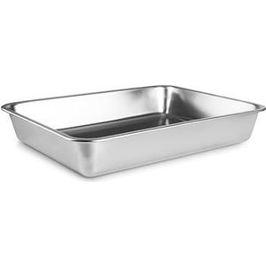 Onlyfire Roestvrij Staal Braadslede, Ovenvorm voor Brownie Lasagne Cake, Bakplaat, Gemakkelijk te Reinigen en Vaatwasmachinebestendig, Rechthoekig Ovenschaal, Bakplaten, 39,5x29,5x7cm Onlyfire Roestvrij Staal Braadslede, Ovenvorm voor Brownie Lasagne Cake, Bakplaat, Gemakkelijk te Reinigen en Vaatwasmachinebestendig, Rechthoekig Ovenschaal, Bakplaten, 39,5x29,5x7cm