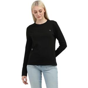 Calvin Klein Damestrui met lange mouwen, slim fit, Zwart (Ck Zwart), XXS