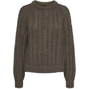PIECES Pcneo LS Oneck Knit BC gebreide trui, Morel/patroon: optie twee, M voor dames, Morel/patroon: optie twee, M