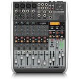 Behringer QX1204USB Premium Mixer, 12-input 2/2-bus met XENYX microfoon-voorversterkers en compressors, Klark Teknik, Multi-FX processor, draadloze optie en USB-/audio-interface