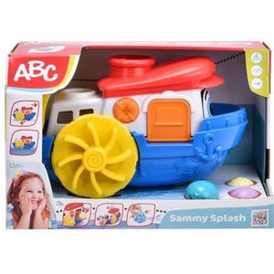 ABC Sammy Splash waterspeelgoed, 30 cm, kleurrijke boot met accessoires en splash-functie, badspeelgoed voor kinderen en baby's vanaf 1 jaar (204115005)