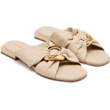 GIOSEPPO - Killingly - Platte Sandalen - Ivoor Wit - Leren Sandalen met Hak van 1,5 cm