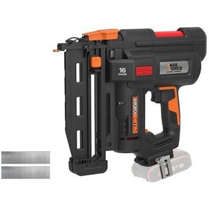 WORX WX841.9 Nitro 20 V draadloze nagelmachine, 16 gauge, draadloze nagelpistool, werkt op batterijen, zonder gereedschap, PowerShare, alleen gereedschap