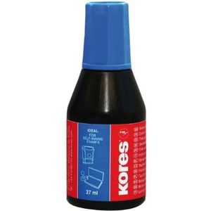 Kores stempelkleur zonder olie, 27 ml, 10 stuks, blauw